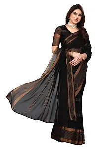 Women Chiffon Saree with  Unstitched Blouse Piece-thumb2