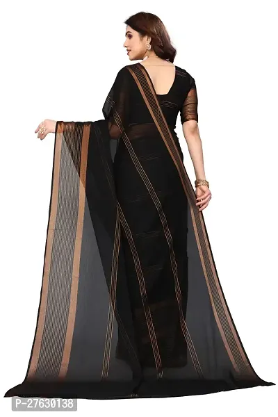 Women Chiffon Saree with  Unstitched Blouse Piece-thumb4