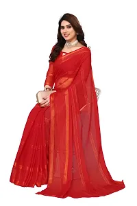 Women Chiffon Saree with  Unstitched Blouse Piece-thumb3