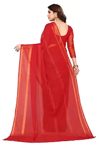 Women Chiffon Saree with  Unstitched Blouse Piece-thumb4