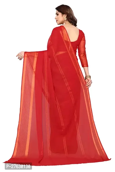 Women Chiffon Saree with  Unstitched Blouse Piece-thumb5