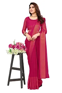 Beautiful Chiffon Saree with Blouse Piece-thumb3