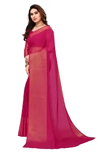 Beautiful Chiffon Saree with Blouse Piece-thumb1