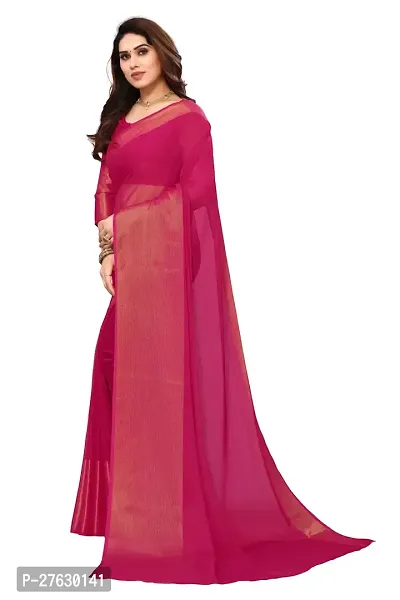 Beautiful Chiffon Saree with Blouse Piece-thumb2