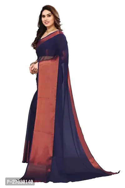 Women Chiffon Saree with  Unstitched Blouse Piece-thumb2