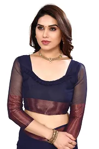 Women Chiffon Saree with  Unstitched Blouse Piece-thumb3