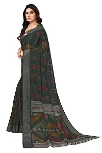 Beautiful Linen Saree with Blouse Piece-thumb3