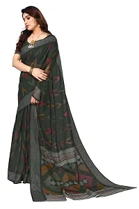 Beautiful Linen Saree with Blouse Piece-thumb4