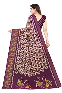 Women Geometric print Saree and cotton blend febric With Unstitched Blouse Piecee skyblue-thumb4