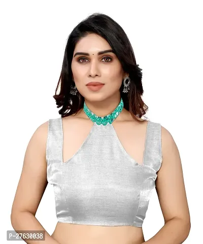 Women Georgette mirror border saree with  Unstitched Blouse Piecee Skyblue-thumb5