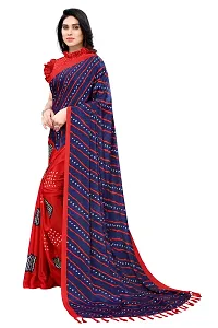 Women Poly art silk printed  saree with  Unstitched Blouse Piecee Purple-thumb2