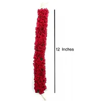 Red/Maroon Rose Gajra (Pack of 1) Mogra Artificial Flower for Juda Bun Hair Accessories-thumb1