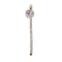 Golden Metal crystal stone safety pin, hijab pin Saree pin brooch (Pack of 6)-thumb2