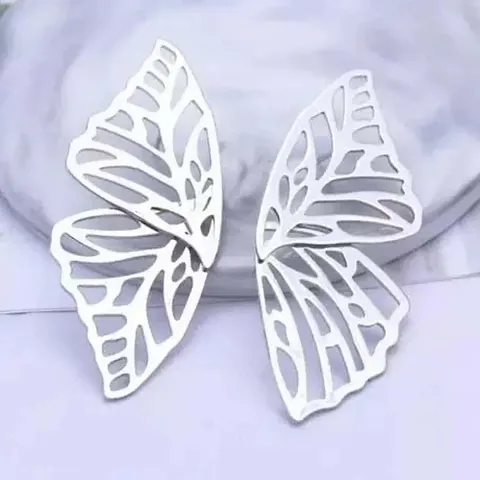 Big Oversized Butterfly Earrings Stud,