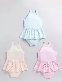 Kids Clothing Set Baby Girls Frock And Panty Combo Set Pack Of 3-thumb3