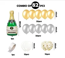 Champagne Foil Party Balloons Garland Set-82Pcs With Confetti Balloon, 5 and 12 Metallic Rubber Baloon Decoration Kit for Bride to Be, Birthday Decoration Item, Happy Anniversary-thumb1