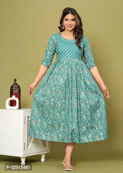 Stylish Cotton Printed Maternity Kurta for Women-thumb0