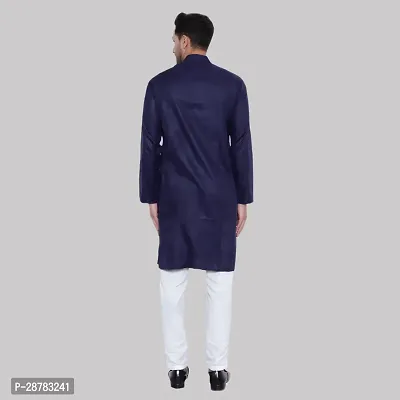 Classic Cotton Blend Solid Kurta Set for Men-thumb3