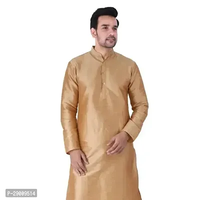 Mens Silk Blend Full Sleeves Chinese Collar Kurta Kurta Pack of 1