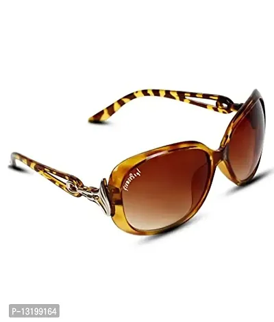 GLAMORSTYL Stylish Butterfly Over size Sunglasses for women(Size Medium) TIGER BROWN