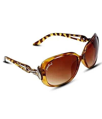 GLAMOSTYL 2022 Women's Oversize Eyewear Butterfly Shape Sunglasses (BROWN)