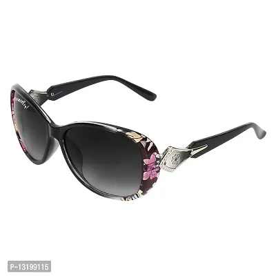 GLAMOSTYL 2022 Women's Oversize Eyewear Butterfly Shape Sunglasses (BLACK)