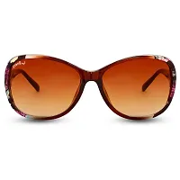 GLAMOSTYL 2022 Women's Oversize Eyewear Butterfly Shape Sunglasses (BROWN)-thumb1