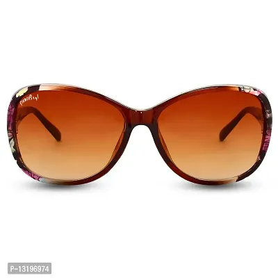 GLAMOSTYL 2022 Women's Oversize Eyewear Butterfly Shape Sunglasses (BROWN)-thumb2