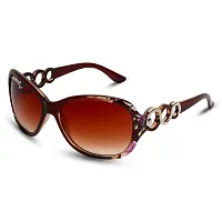 GLAMOUR STYLE Women Butterfly Sunglasses Brown Frame, Brown Lens (59 mm) - 1 Piece-thumb1
