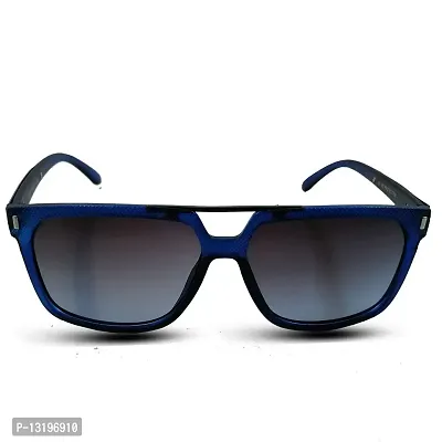GLAMORSTYL Square Wayfarer Unisex Sunglasses Designer Frame, Black Lens (Medium) Pack of 1 (Brown)-thumb2