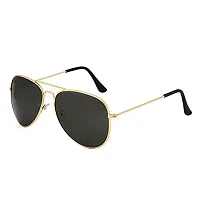 GLAMORSTYL Gurudongmar Black Hexagonal aviator sunglasses for men-thumb1