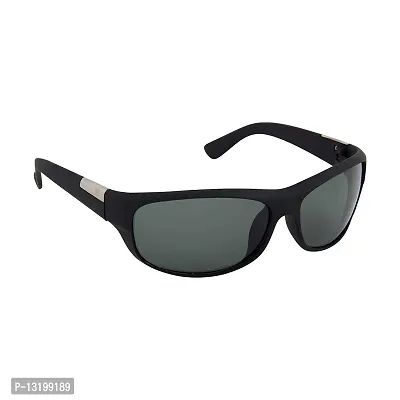 GLAMORSTYL UV Protection Sports Biker Sunglasses for Men and Women (BLACK )