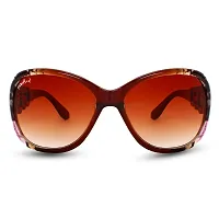 GLAMOUR STYLE Women Butterfly Sunglasses Brown Frame, Brown Lens (59 mm) - 1 Piece-thumb2