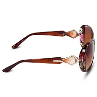 GLAMOSTYL 2022 Women's Oversize Eyewear Butterfly Shape Sunglasses (BROWN)-thumb2