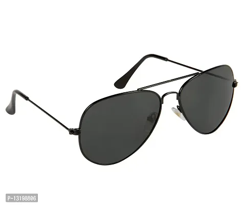 GLAMORSTYL Aviator Sunglasses UV Protected for Men and Women (Black) Women's Eyewear Sunglasses Round Circle