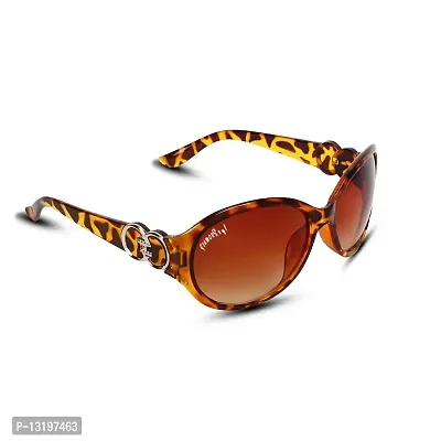 GLAMORSTYL Stylish Over size Sunglasses for women(Size Medium) Tiger Brown