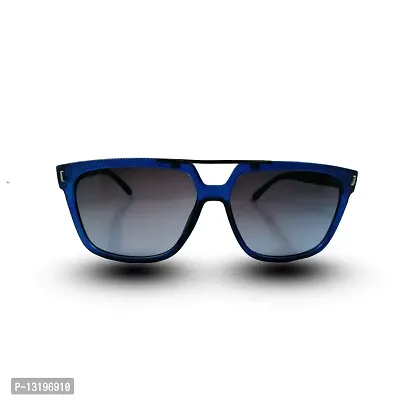GLAMORSTYL Square Wayfarer Unisex Sunglasses Designer Frame, Black Lens (Medium) Pack of 1 (Brown)-thumb0