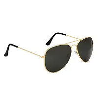 GLAMORSTYL Gurudongmar Black Hexagonal aviator sunglasses for men-thumb2