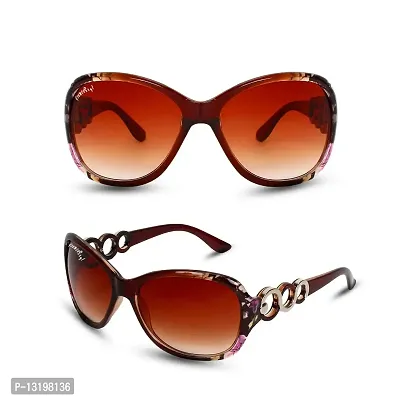 GLAMOUR STYLE Women Butterfly Sunglasses Brown Frame, Brown Lens (59 mm) - 1 Piece-thumb0