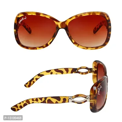 GLAMOUR STYLE Women's Eyewear Sunglasses Round Circle Cat Eye (TIGER BROWN) YK144