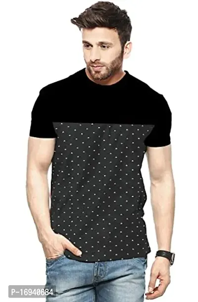 Stylish Cotton Black T Shirt For Man-thumb0