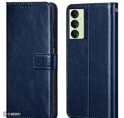 FASCINATING ACCESSORIES Shock Proof Flip Cover Back Case Cover for SAMSUNG GALAXY A144G,Leather Finish  Card Pockets Wallet And Stand BLUE