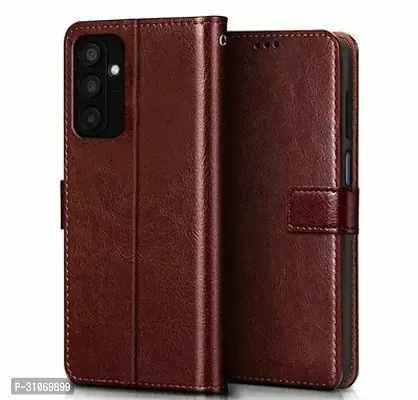 FASCINATIONG ACCESSORIES Shock Proof Flip Cover Back Case Cover for Samsung Galaxy M15 5G  Galaxy F15 5G Flexible  Leather Finish  Card Pockets Wallet And Stand  Chestnut Brown