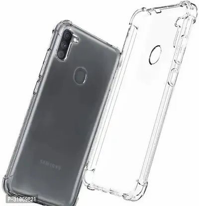 FASCINATING ACCESSORIES UltraThin Back Case Cover for SAMSUNG GALAXY A11 AirBag Crystal Clear Silicon AntiDust Plugs Flexible Soft Corner Protection with TPU Slim Back CoverTRANSPARENT