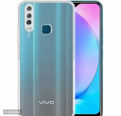 FASCINATING ACCESSORIES UltraThin Back Case Cover for VIVO Y19 Air Bag Crystal Clear Silicon AntiDust Plugs Flexible Soft Corner Protection with TPU Slim Back Case Color Cover TRANSPARENT