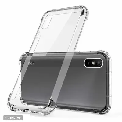 FASCINATING ACCESSORIES UltraThin Back Case Cover for XIAOMI REDMI 9A Air Bag Crystal Clear Silicon AntiDust Plugs Flexible Soft Corner Protection with TPU Slim Back Case Color Cover TRANSPARENT-thumb0