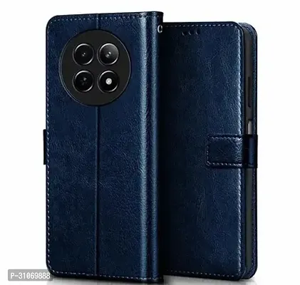 FASCINATING ACCESSORIES Shock Proof Flip Cover Back Case Cover for Realme Narzo 70X 5G  Realme 12 5G  Realme 12X 5G  C65 5G Flexible  Leather Finish  Card Pockets Wallet And Stand  Blue