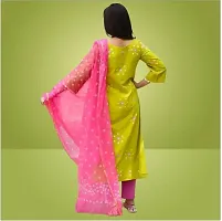 Straight Yellow Cotton Kurta Sets For Women-thumb1