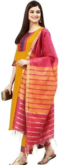 Cotton Kurta Bottom &amp; Dupatta Set