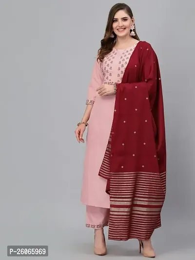 Women cotton foil print kurta set